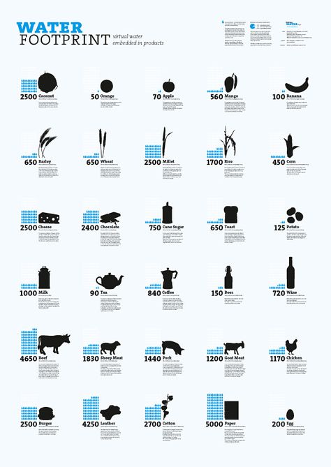 12 Unique Infographic Poster Designs Water Footprint, Infographic Inspiration, Process Infographic, Exposition Photo, Water Poster, Infographic Poster, Visual Thinking, Water Projects, Infographic Design Inspiration