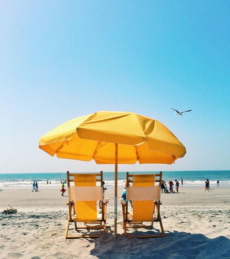 Under An Umbrella, Zen Colors, Folly Beach, Summer Yellow, Photo Wall Collage, Yellow Aesthetic, Mellow Yellow, Beach Aesthetic, Beach Vibe