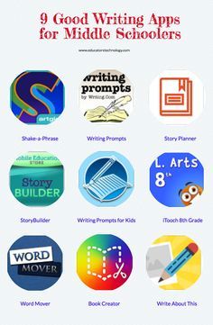 9 Good Writing Apps for Middle Schoolers Apps For Middle Schoolers, Apps For Reading, Apps For School, Best Writing Apps, Writing Apps, Best Educational Apps, Good Writing, Apps For Teachers, Study Apps