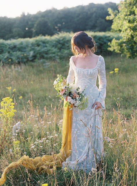 Wedding Dress Uk, Long Sleeved Wedding Dress, Joanne Fleming, Silk Bridal Gown, Sleeved Wedding Dress, Alternative Wedding Dress, Pale Mint Green, Sleeved Wedding, Alternative Wedding Dresses