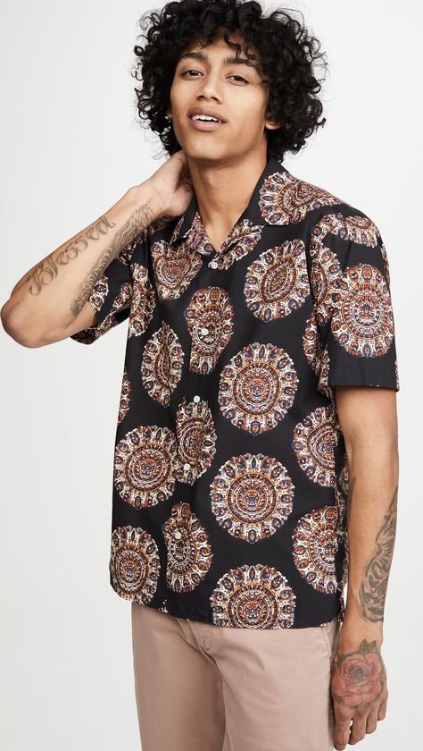 Gitman Vintage, Vintage Medallion, 2020 Design, Men Looks, Printed Shorts, Fashion Designer, Short Sleeve Shirt, Accessories Design, Sleeve Shirt