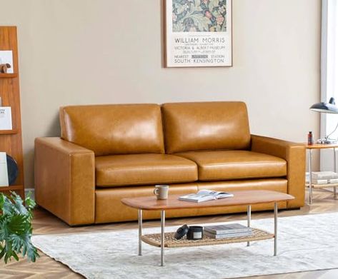 Leather Modern Sofa, Oversized Couch, Faux Leather Couch, Leather Sofa Couch, The Big Comfy Couch, Fireplace Seating, Modern Sofa Couch, Faux Leather Sofa, Sofa Brown