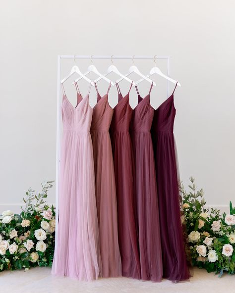 Revelry Color Gallery | Blushes and Burgundies Sorella Vita Rustic Rose, Mauve Purple Bridesmaid Dresses, Bridesmaid Dress Color Schemes, Mauve Bridesmaid, Cinnamon Rose, Mauve Bridesmaid Dress, Blush Pink Bridesmaids, Mauve Wedding, Blush Bridesmaids