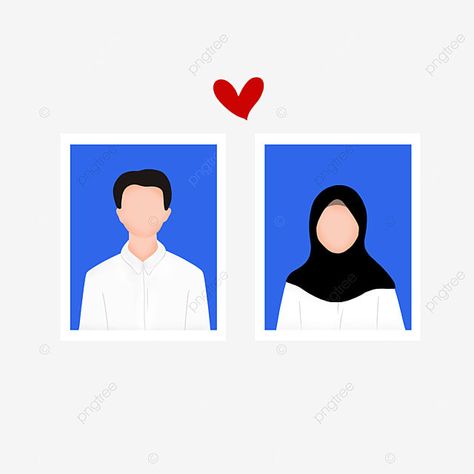 Fto Couple, Wedding Art Illustration, Wedding Illustration Couple, Muslim Wedding Photos, Bride Clipart, Couple Clipart, Hand Clipart, Illustration Wedding, Couple Romantic