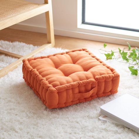 Inspired by the ambiance of a Brooklyn Heights poetry café, the Gardenia floor pillow invites everyone to gather around and take a seat. Square Floor Pillows, How To Clean Pillows, Spindle Dining Chair, Gather Round, Brooklyn Heights, Bench Cushion, Take A Seat, Dining Chair Set, Floor Pillow