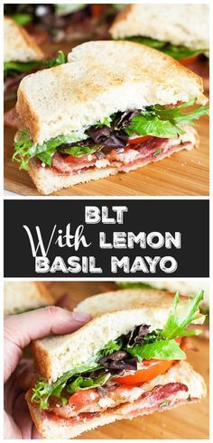 Sandwich Blt, August Recipes, Homemade Takeout, Low Carb Wrap, Blt Sandwich Recipes, Basil Mayo, Blt Sandwiches, Food Sandwiches, Sandwiches Recipes