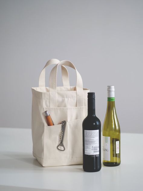 Wine Holder Tote Wine Bag PDF Sewing Pattern One Size - Etsy New Zealand Wine Bag Pattern, Wine Bottle Bag, Wine Tote Bag, Wine Tote, Wine Holder, Wine Bag, Bottle Bag, Photo Tutorial, Pdf Sewing Patterns