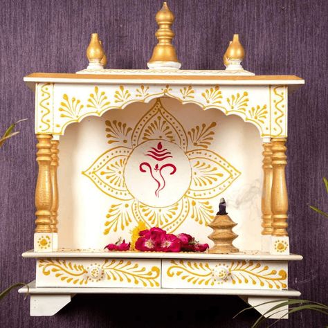 Top 15 Latest Wooden Pooja Mandir Temple Designs for Home Temple Design For Home Modern, Jain Temple Design For Home, Mandir Decor, Eco Friendly Ganesha, Temple Painting, Barrel Coffee Table, Home Decor Items Online, Bedroom Inspirations Minimalist, Mandir Design