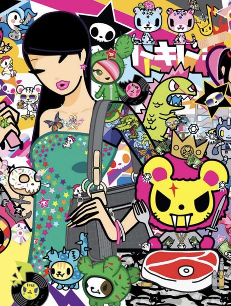 Tokidoki Pfps, Frutiger Aero Nails, Tokidoki Poster, Donutella Tokidoki Wallpaper, Unicorno Tokidoki Wallpaper, Toki Doki Girl, Frutiger Metro, Tokidoki Characters, Toki Doki