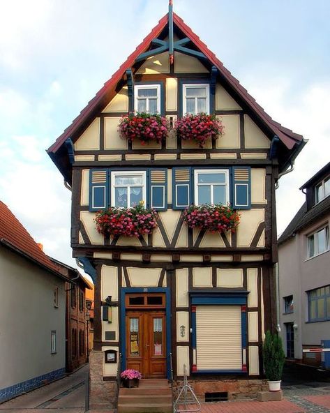 German Houses, Warm Fireplace, Fairytale House, Wood Architecture, Tudor House, Tiny House Cabin, Cute House, Historical Architecture, Pretty House