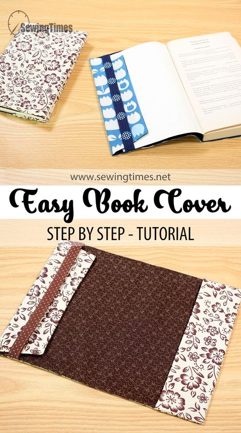 Fabric Cover Book Diy, Paper Back Book Cover Diy, Textiles Book Cover Ideas, How To Sew A Journal Cover, Fabric Covers For Books, How To Put A Cover On A Book, Book Cover Sewing Pattern Free, Pattern For Book Cover, Book Covers Sewing