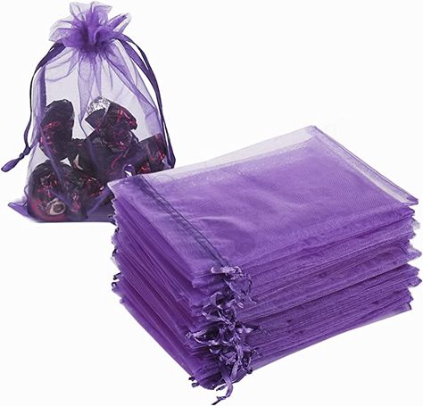 Amazon.com: HRX Package 100pcs Organza Bags, 4 x 6 inches Christmas Wedding Favors Gift Drawstring Bags Jewelry Pouches Candy Pouches(Purple) : Health & Household Christmas Wedding Favors, Social Media Content Planner, Wedding Favors And Gifts, Organza Wedding, Jewelry Pouches, Butterfly Birthday, Purple Jewelry, Purple Tie, Wedding Gift Favors