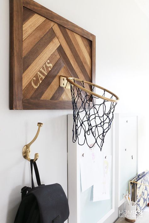 Make this fun and stylish basketball wall decor for your sports loving child to go on the wall in their bedroom, or as decoration for your game day party! Basketball Hoop Wall, Hoop Wall Decor, Basketball Wall Decor, Basketball Wall Decals, Game Day Party, Picture Frame Hangers, Basketball Wall, Acrylic Shelf, Cactus Wall Art