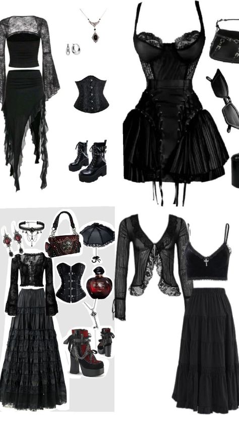 Goth Glam, Glam Outfit, Gothic Clothes, Alt Fashion, Swaggy Outfits, Gothic Outfits, Goth Outfits, Clothes And Accessories, Character Outfits