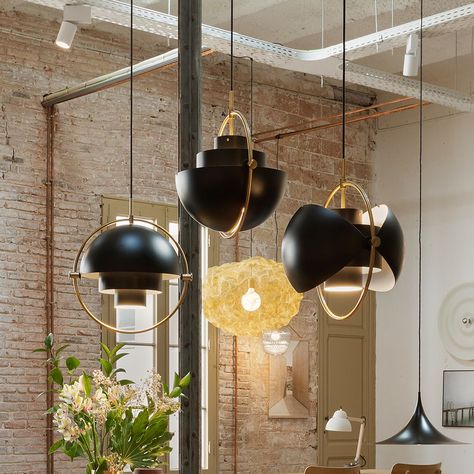 NT - Multi-lite pendant | Gubi Gubi Multi Lite Pendant, Gubi Lighting, Indoor Design, Lighting Pendant, Steel Lighting, Copper Pendant Lights, Globe Pendant Light, Pendant Light Design, Dimmable Lamp