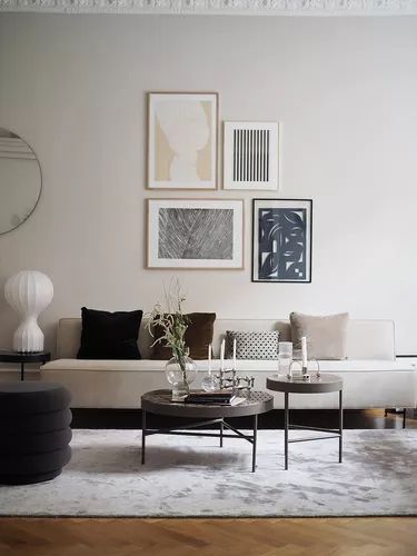 Firm Living, Neutral Living Room Colors, Greige Living Room, Marble Tables Living Room, Minimalist Studio, Design Hall, Puff Puff, Living Room Goals, Room Goals