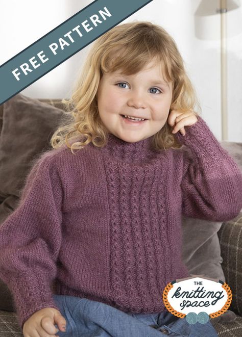 Infant Knitted Sweater Patterns, Toddler Sweater Knitting Pattern Free, Toddler Knitting Patterns Free, Knitting Patterns For Kids, Free Chunky Knitting Patterns, Free Childrens Knitting Patterns, Sweater Free Knitting Pattern, Kids Sweater Pattern, Cable Knit Sweater Pattern