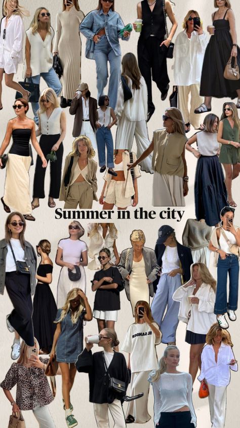 #summer #outfits #outfit #style #summer #spring #neutrals #clean #cool #girl #minimalist #woman #classic Coastal Fashion Summer, City Summer Outfits, Spring Neutrals, Autumn Capsule Wardrobe, Classic Summer Outfits, Summer City Outfits, Simple Style Outfits, Nyc Outfits, Summer In The City