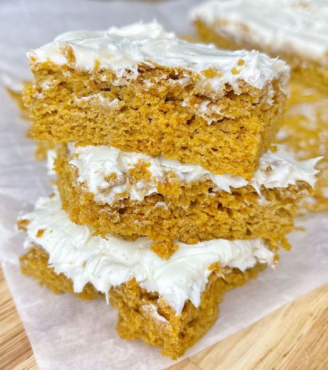 3 Ingredient Pumpkin, Easy Pumpkin Bars, Harvest Soup, Pumpkin Cake Mix, Cake Mix Bars, Spice Cake Mix And Pumpkin, Spice Cake Mix, Pumpkin Bars, Sweet Potato Soup