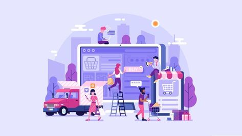 An Overview of the New WooCommerce Blocks Plugin Store Banner, Advertising Illustration, Buying Groceries, People Shopping, Creative Industries, Web Development Design, Web Application, Design Development, Wordpress Theme