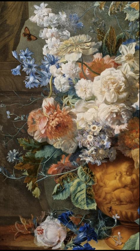 Jan Van Huysum, Flower Background Images, Rennaissance Art, Vintage Flowers Wallpaper, Soyut Sanat Tabloları, Arte Inspo, Art Wallpaper Iphone, Romantic Art, Painting Wallpaper