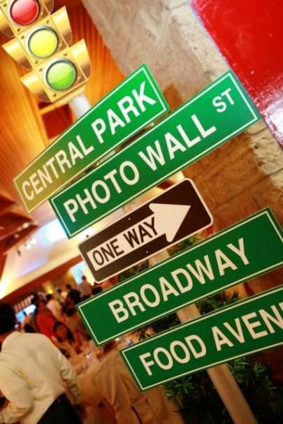 nyc roadsigns City Themed Party, Broadway Sweet 16, New York Theme Party, New York Dance, Broadway Theme, Apple Party, Broadway Party, Nyc Party, Homecoming Themes