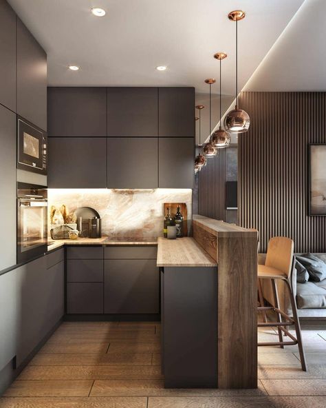 Bilik Air, Model Dapur, Modular Kitchens, Desain Pantry, Modern Kitchen Interiors, Kitchen Interior Design Decor, Hiasan Bilik, Kitchen Interior Design Modern, Kitchen Decor Modern