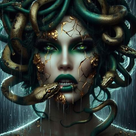 Medusa Pictures, Phoenix Tattoo Feminine, Dog Music, Medusa Costume, Medusa Gorgon, Medusa Art, Medusa Tattoo, Halloween Makeup Inspiration, Snake Art