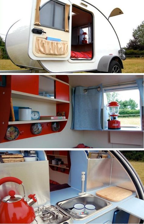 teardrop Glamper Interior, Teardrop Trailer Interior, Camper Home, Teardrop Caravan, Teardrop Camping, Shasta Camper, Teardrop Camper Trailer, Kombi Home, Trailer Interior