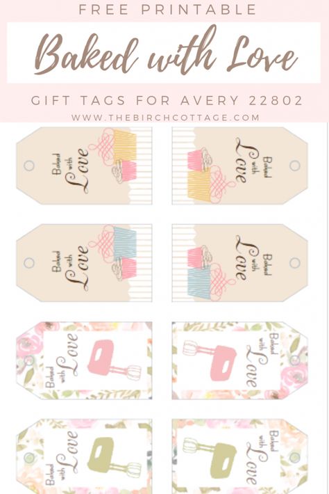 Baked With Love Tags, Food Gifts Packaging, Cookie Tags, Innovation Hub, Baked With Love, Free Printable Tags, Food Tags, Printable Gift Tags, School Printables