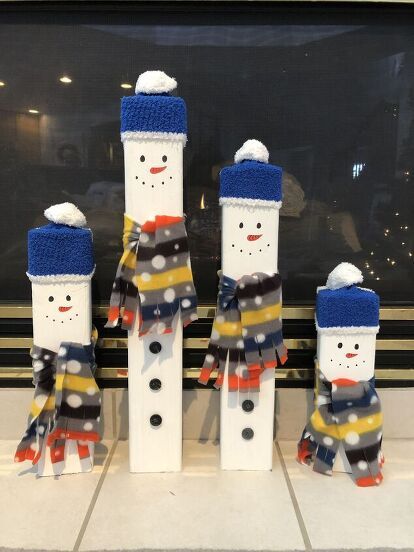 Try These 9 Adorable Snowman Ideas From Items You Already Have! | Hometalk Winter Decor Ideas For The Home, Draw A Snowman, Snowman Family, Wooden Snowman, Winter Decorations Diy, Diy Snowman, Snowman Faces, Snowman Wreath, Snowman Crafts