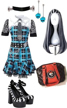 Monster High l Frankie Stein Outfit | ShopLook Frankie Stein Shoes, Frankie Monster High Costume, Frankie Cosplay, Rock Band Costumes, Frankie Stein Cosplay, Frankie Stein Costume, Monster High Costumes, Band Costumes, Frankie Monster High