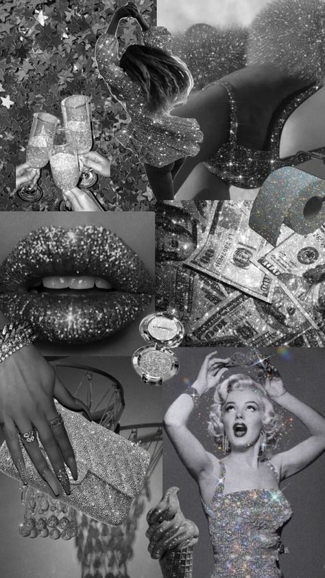 Luxury Glam Aesthetic, Glitz And Glam Aesthetic Wallpaper, Glitz And Glam Wallpaper, Silver Baddie Aesthetic, Glam Life Aesthetic, 90's Glam Aesthetic, Silver Queens Aesthetic, Glam Wallpaper Phone, Bougie Aesthetic Wallpaper