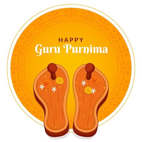 Guru purnima concept footwear or paduka ... | Premium Vector #Freepik #vector #flower #student #teacher #orange Guru Purnima Cards For Kids, Guru Purnima Rangoli, Guru Purnima Drawing, Happy Guru Purnima Images, Guru Poornima, Good Evening Photos, Happy Guru Purnima, Guru Purnima, Happy Birthday Frame