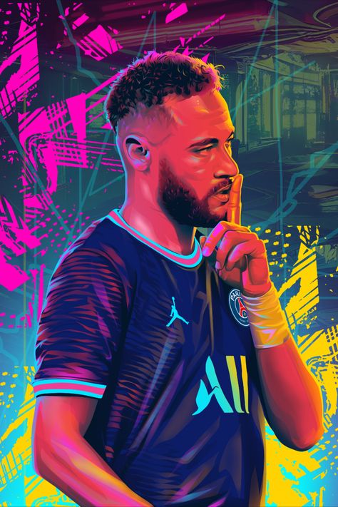 Neymar Cyberpunk Art Neymar Artwork, Neymar Art, Cyberpunk Art, Neymar Jr, Neymar, Cyberpunk, Shirt Designs, Tshirt Designs, T Shirts