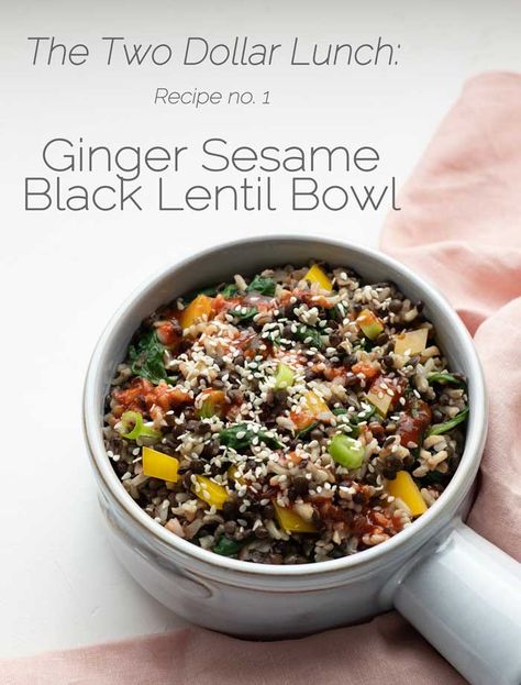 Recipes With Black Lentils, Uni Recipes, Firehouse Recipes, Lentil Bowl, Bariatric Lifestyle, Spinach And Rice, Lentils Recipes, Lentil Recipes Healthy, Lentil Recipe