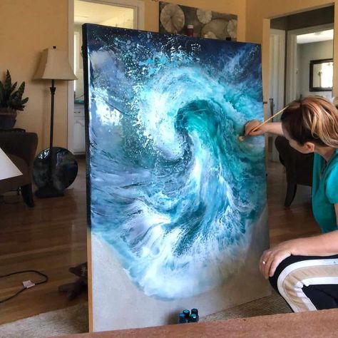 Pouring Resin, Flow Painting, Resin Art Painting, Acrylic Pouring Art, Fluid Acrylic Painting, Soyut Sanat Tabloları, Easy Canvas Painting, Pouring Painting, Resin Painting