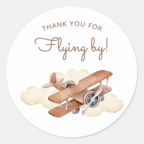 Aviation Party Ideas, Two Fly Birthday Party, Vintage Airplane Birthday Party, Boy Birthday Favors, Photography Stickers, Sticker Photography, Usa Illustration, Aviation Party, Vintage Airplane Birthday