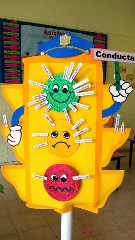 Classroom Board, Classroom Behavior, Traffic Light, Preschool Classroom, School Decorations, Kids Education, School Crafts, School Projects, Classroom Management