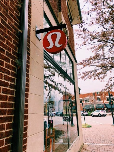 Lululemon Aesthetic, Lululemon Store, Lemon Logo, Store Aesthetic, Love Store, Lululemon Outfits, Teal Walls, A Series Of Unfortunate Events, Photo Wall Collage