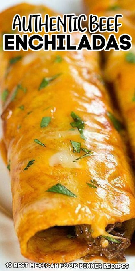 Mexican Dinner Recipes Dinner Recipes Enchiladas, Recipes Enchiladas, Easy Beef Enchiladas, Beef Enchilada Recipe, Ground Beef Enchiladas, Dinner Casserole Recipes, Homemade Enchilada Sauce, Mexican Dinner Recipes, Best Mexican Recipes