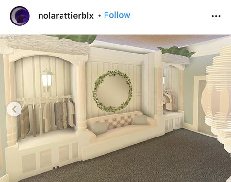 Bloxburg Fancy Bathroom, Bloxburg House Ideas Basement, Bloxburg Playhouse, Bloxburg Cabin Ideas Layout, Bloxburg Washing Room Ideas, Bloxburg Storage Room, Mud Room Bloxburg, Bloxburg Entry Ideas, Bloxburg Fireplace Ideas