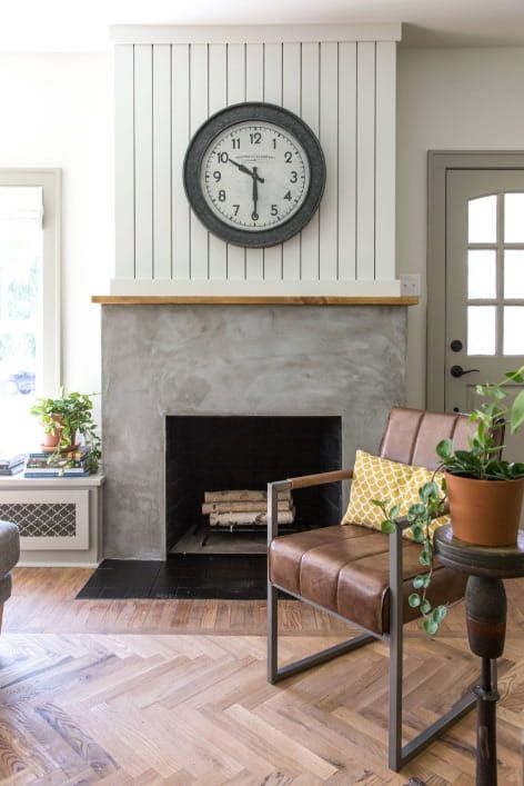 Vertical Shiplap Fireplace Wall, Farmhouse Living Room Joanna Gaines, Fireplace Shiplap, Joanna Gaines Decor, Winter Tags, House Fireplace, Vertical Shiplap, Herringbone Flooring, Flip House