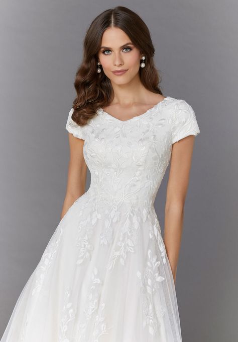 Conservative Wedding Dress, Wedding Dresses Lds, Short Sleeve Wedding Dress, White Wedding Gowns, Aline Wedding Dress, Modest Wedding, Sleeve Wedding Dress, Modest Wedding Dresses, Grace Kelly