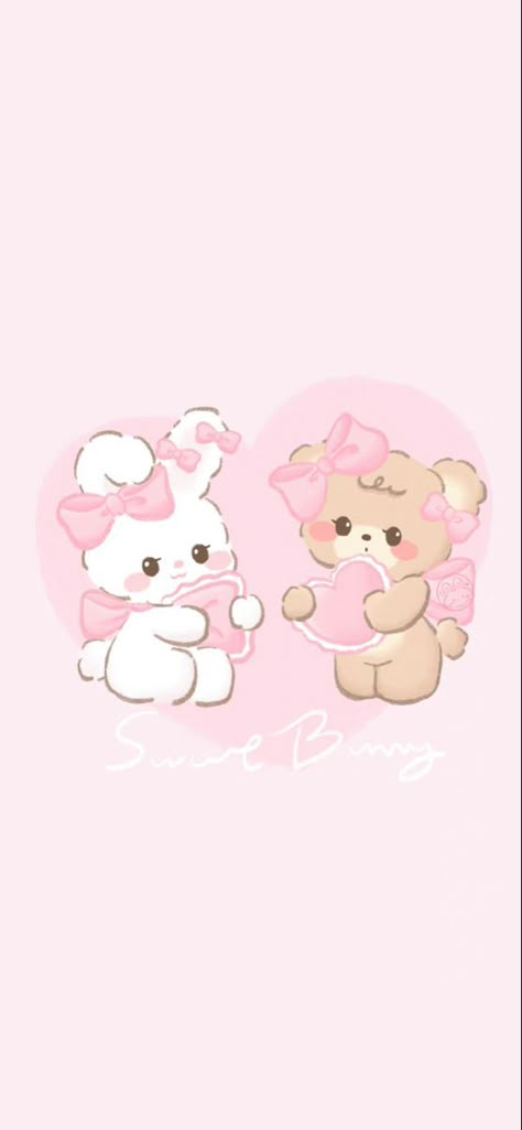 Cute Lock Screen, Pink Wallpaper Kawaii, Ipad Ideas, Lock Screen Wallpaper Iphone, Pink Wallpapers, Cocoppa Wallpaper, Bunny Wallpaper, Screen Wallpapers, Cute Christmas Wallpaper