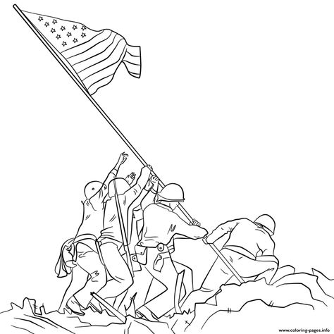 Print raising the flag on iwo jima coloring pages Iwo Jima Flag, American Flag Drawing, Army Drawing, Flag Drawing, Flag Coloring Pages, Iwo Jima, American Symbols, Printable Pictures, Free Printable Coloring