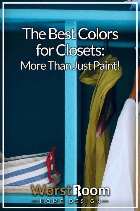 The Best Colors for Closets: More Than Just Paint! Bright Closet Paint, Best Colors For Closets, Coat Closet Paint Color, What Color To Paint Closet, Closet Interior Colors, Bedroom Closet Paint Ideas, Closet Wall Decor Ideas, Small Closet Painting Ideas, Closet Colors Paint Walk In