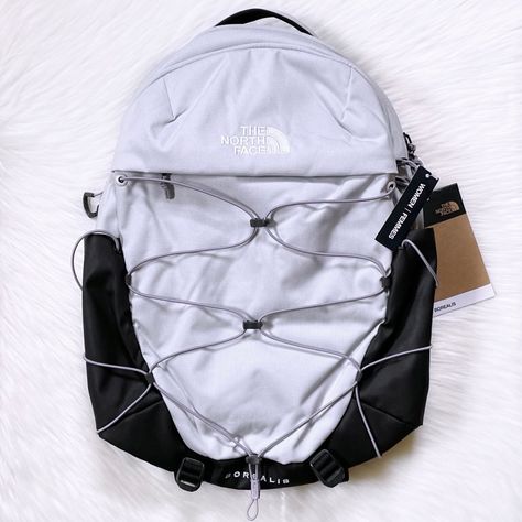 New With Tags- The North Face Women’s Borealis 27 Liter Backpack In Meld Grey / Tnf Black. Black North Face Backpack, North Face Bag, Korean Girl Fashion, Black North Face, North Face Backpack, North Face Women, School Backpacks, Korean Girl, Black Gray