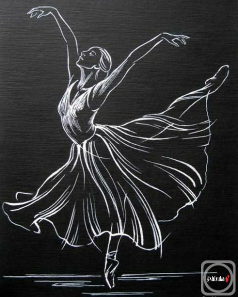 Easy Pencil Drawings, Ballet Drawings, Beautiful Pencil Drawings, Pencil Drawings Of Flowers, Scratchboard Art, Black Canvas Paintings, Desen Realist, Black Paper Drawing, Pola Bordir