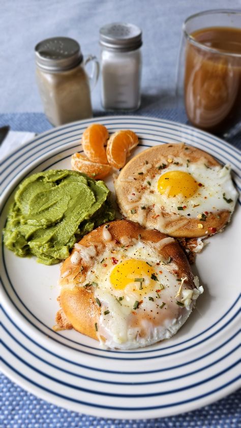 Cheesy Eggy Bagels, Gluten Free Challah, Avocado Mash, Gluten Free Bagels, Cheesy Eggs, Blueberry French Toast, Overnight Blueberry French Toast, Gluten Free Pancakes, Fresh Avocado